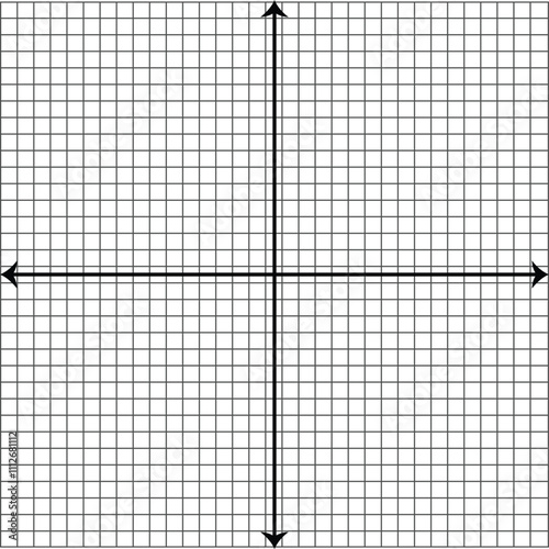 Trigonometrical system of coordinates on graph paper. vector illustration. template for drawing graphs of trigonometric functions.