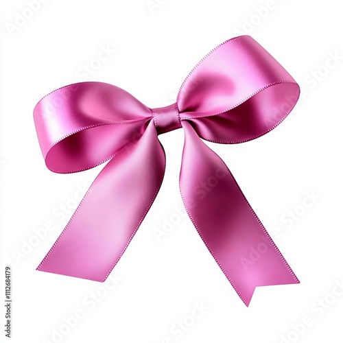 A pink bow on a white background