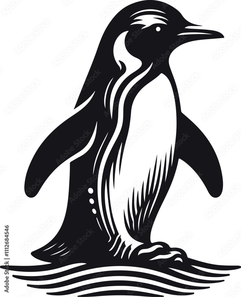 Obraz premium penguin on a white background