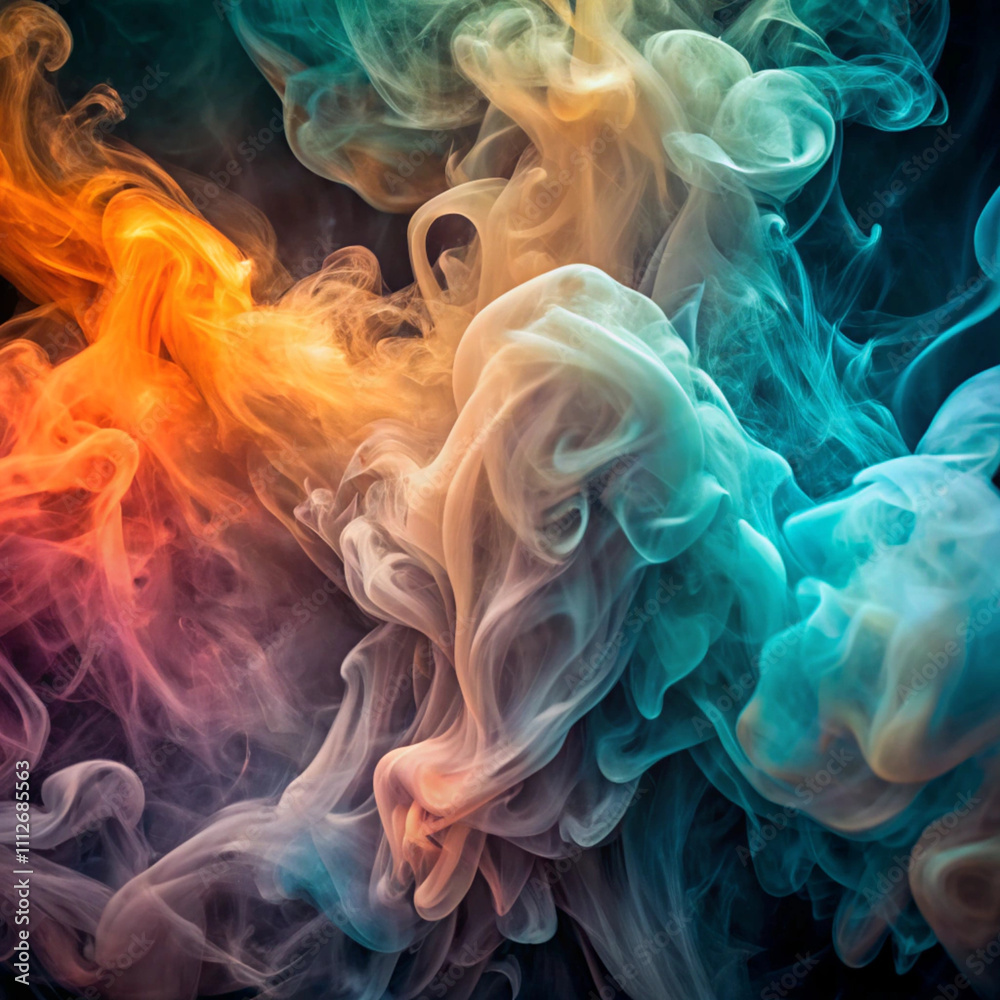 Liquid smoke texture background beautiful colors