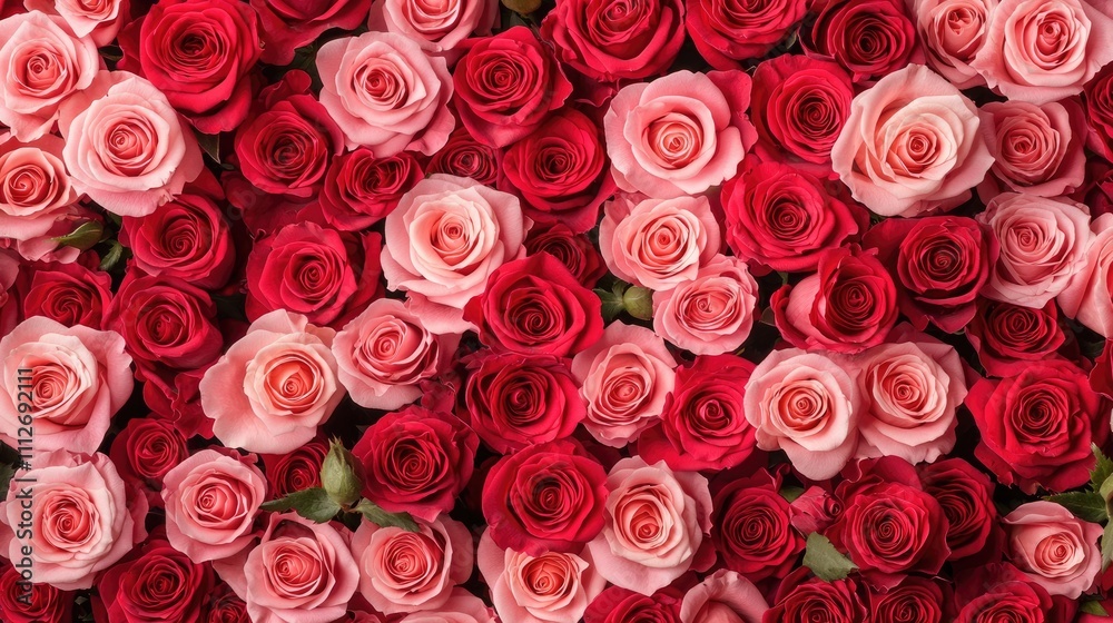 A vibrant display of red and pink roses, creating a lush, romantic floral arrangement perfect for celebrations or as a gift. A vibrant display of red and pink roses, creating a lush, romantic floral arrangement perfect for celebrations or as a gift.