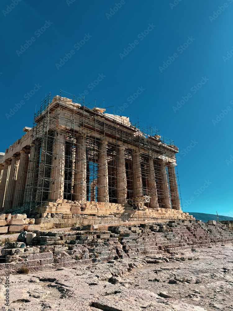 Obraz premium Photo of the Acropolis in bright sunlight