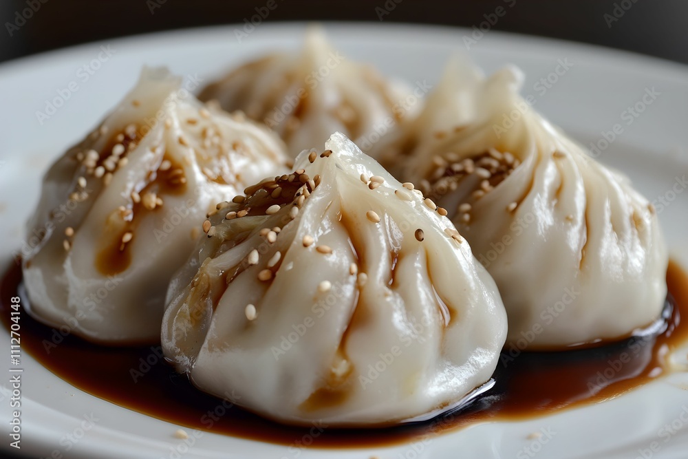 Delicious Soft Steamed Dumplings with Pork and Cabbage, food, cuisine, soy, sesame Delicious Soft Steamed Dumplings with Pork and Cabbage, food, cuisine, soy, sesame
