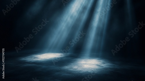 dark background with a light beam in the middle