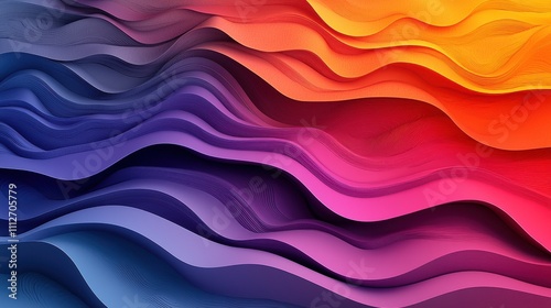 Colorful abstract wave patterns create a vibrant visual experience in a digital artwork