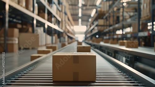 Distribution Warehouse with Conveyor Line