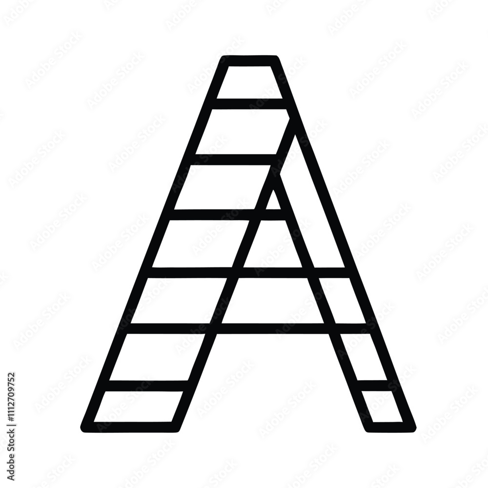 a black and white line drawing of the letter A in a simple, minimalist style a black and white line drawing of the letter A in a simple, minimalist style