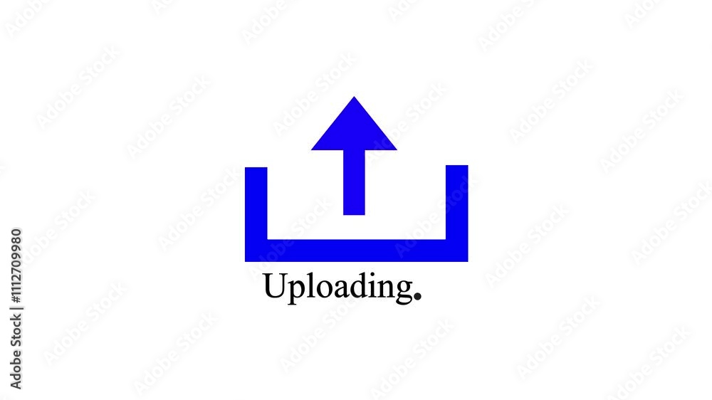 Upload icon animation with directional arrow symbol, downloading arrow, and seamless loading process animation. Upload icon animation with directional arrow symbol, downloading arrow, and seamless loading process animation.