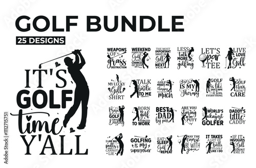 Golf T shirt Design Bundle Golfing Shirt Vector Golf T shirt design Collection