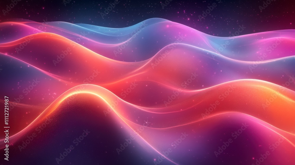 Fototapeta premium Mesmerizing Abstract Digital Wave Art with Vibrant Colors