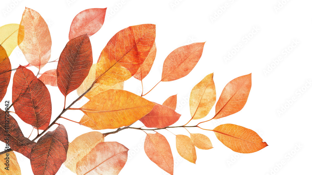 Naklejka premium Autumn leaves transparent background