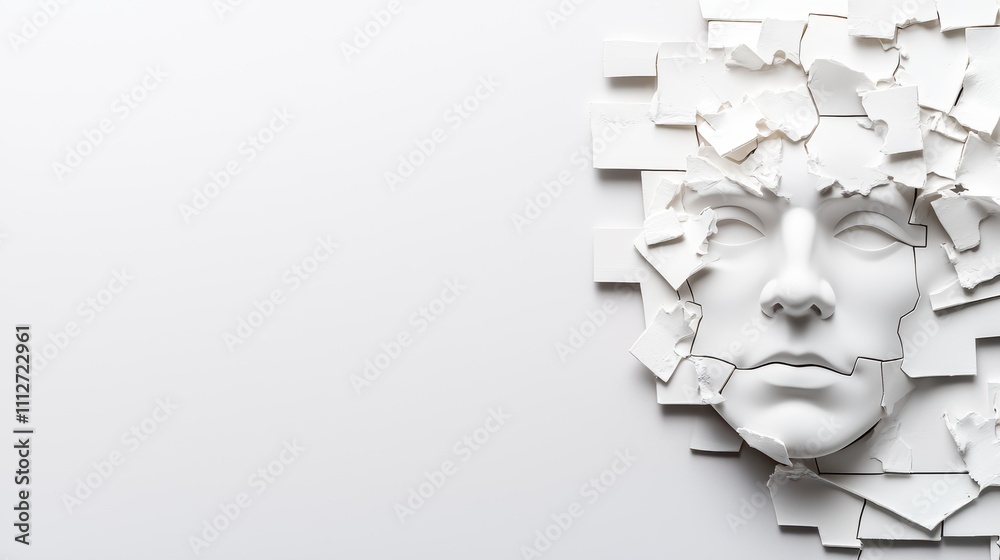 Concept of Identity and Transformation with Broken White Face Concept of Identity and Transformation with Broken White Face