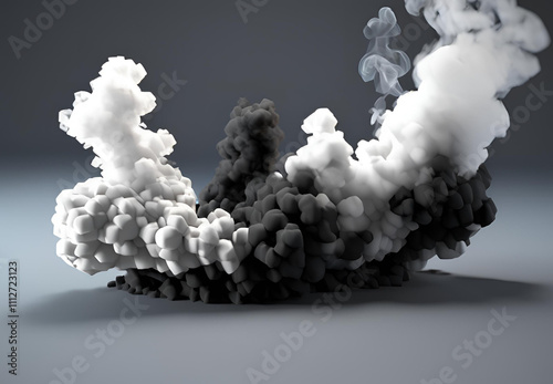 3d rendered illustration of a mark on white