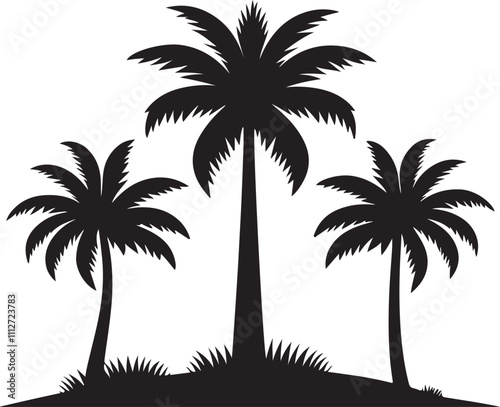 Palm tree vector silhouette isolated 