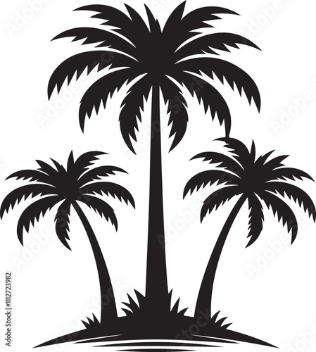 Palm tree vector silhouette isolated 