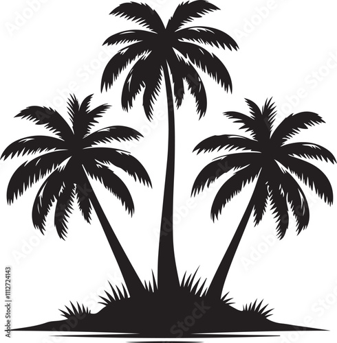 Palm tree vector silhouette isolated 