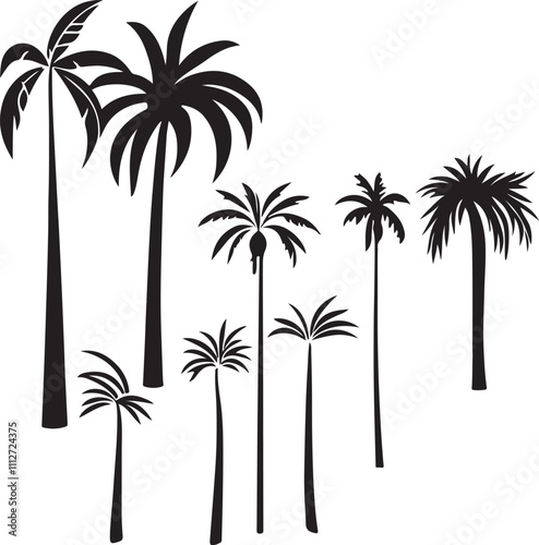 Palm tree vector silhouette isolated 