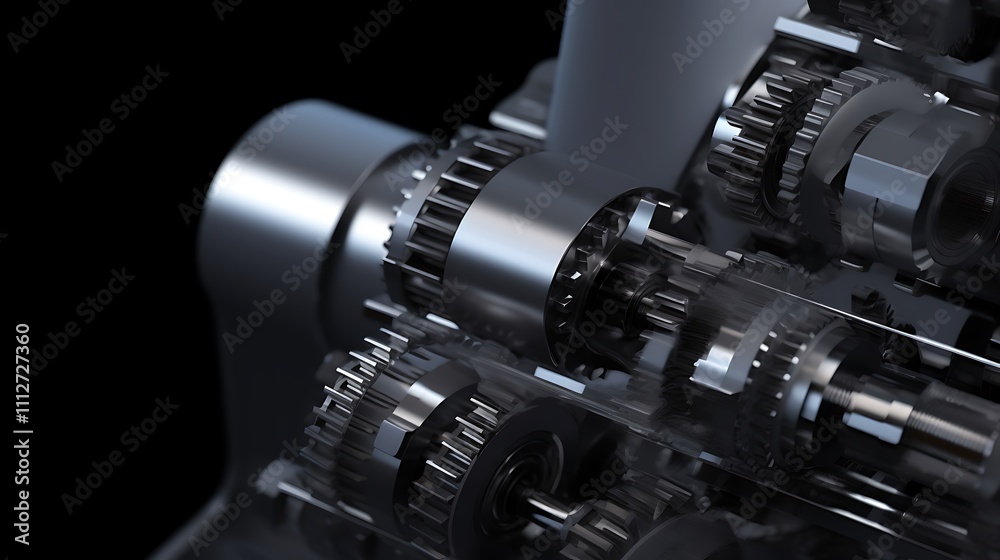 Closeup of intricate metal gears in complex machinery Closeup of intricate metal gears in complex machinery