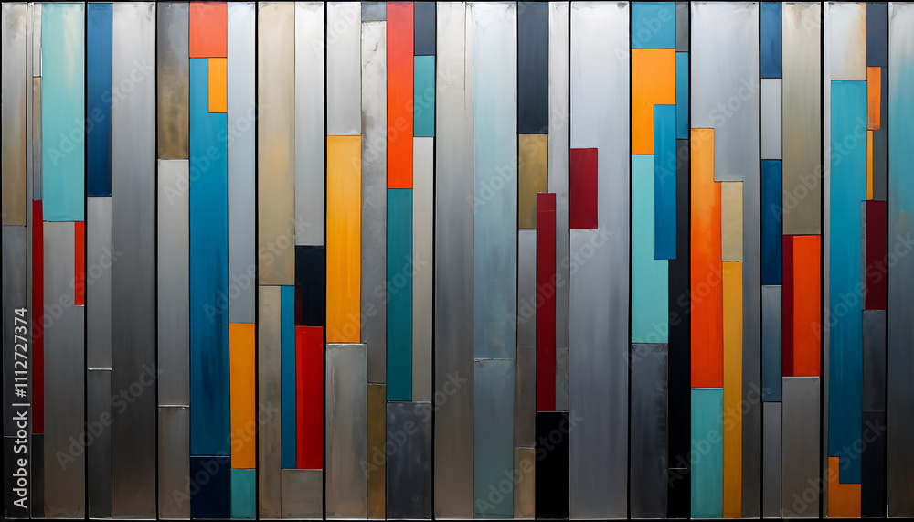 Obraz premium illustrazione sfondo con elementi astratti a tema geometrico surreale