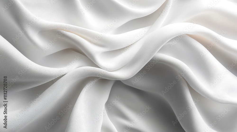 Obraz premium Stunning White Fabric Texture: A Close-up View of Exquisite Smoothness