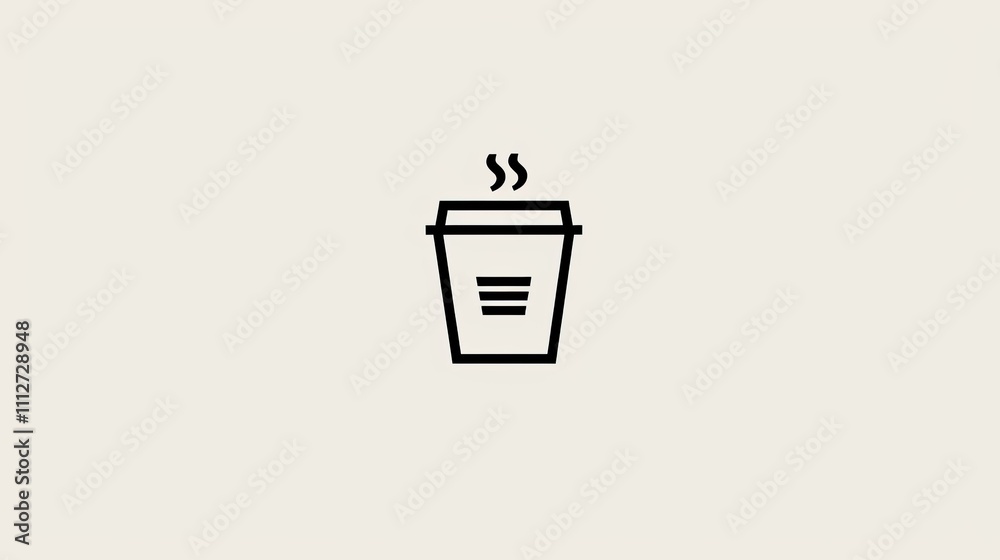 an empty paper coffee cup with steam an empty paper coffee cup with steam