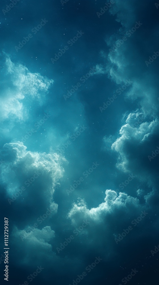 Enthralling Celestial Cloud Formations: A Deep Space Night Sky Enthralling Celestial Cloud Formations: A Deep Space Night Sky