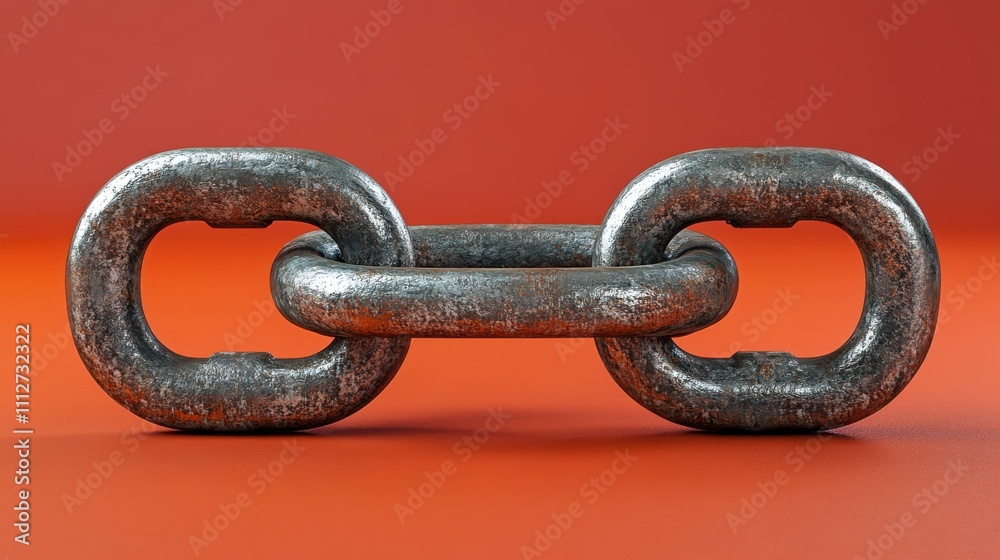 A Striking Illustration of Industrial Metal Chain A Striking Illustration of Industrial Metal Chain