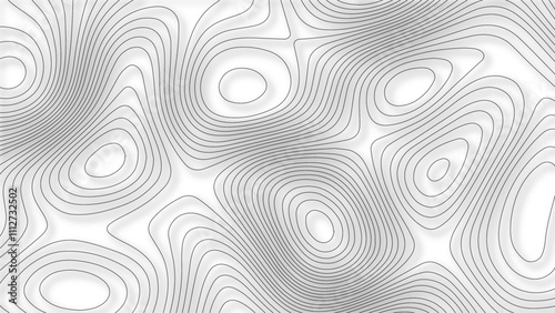 Vector tree rings seamless background, subtle pattern. topographic map background concept.