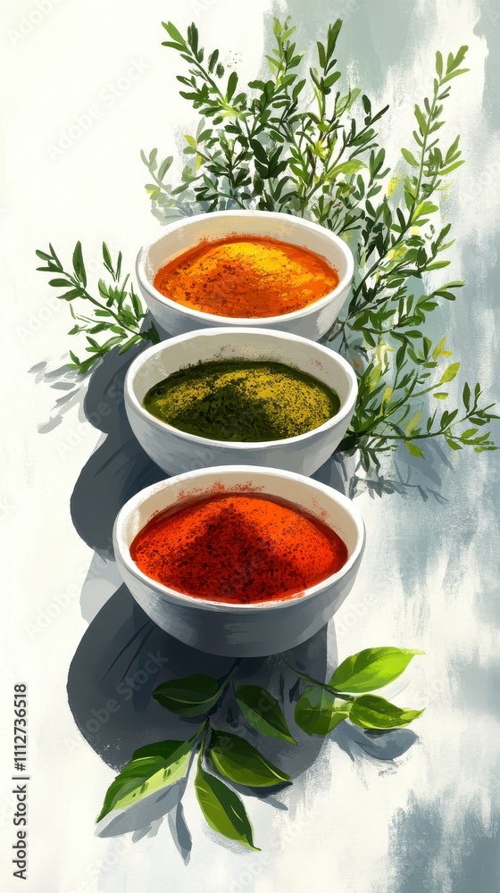 A Colorful Array of Spices, a Culinary Delight A Colorful Array of Spices, a Culinary Delight