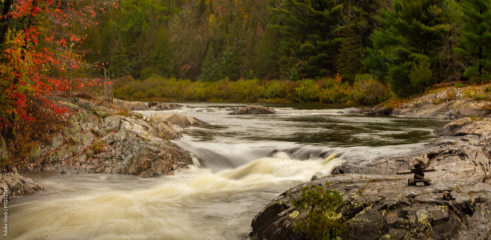 waterfall in autumn waterfall in autumn