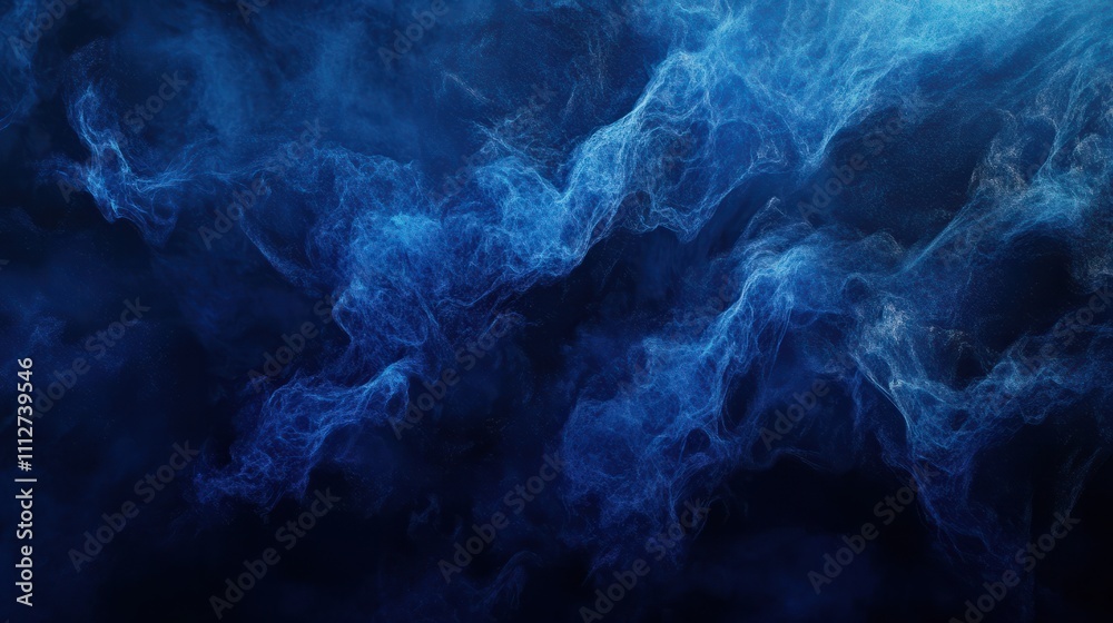 Obraz premium Abstract digital data streams on a dark blue background, conveying the concept of big data and cloud technology. 3D Rendering