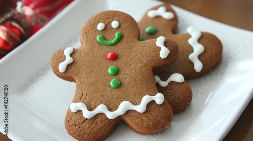 Classic gingerbread cookies styled for the holidays