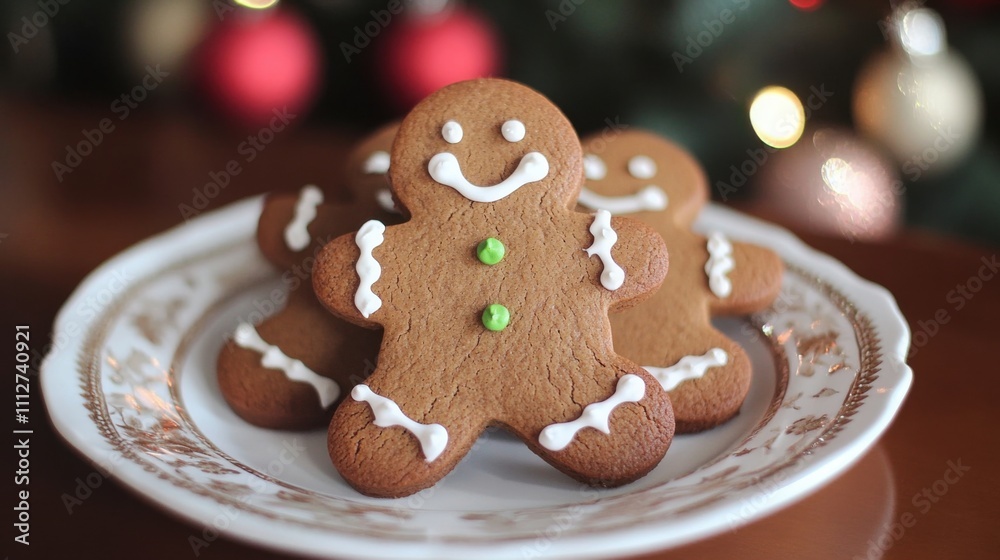 Homemade gingerbread cookies styled for the holidays Homemade gingerbread cookies styled for the holidays