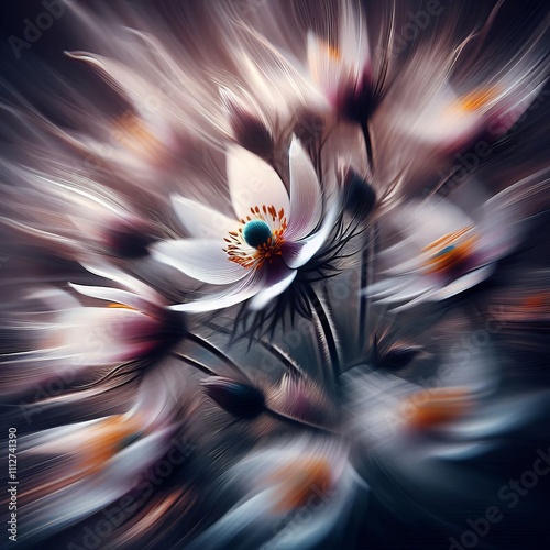 Motion Photography A close up of a flower in bloom with the peta photo