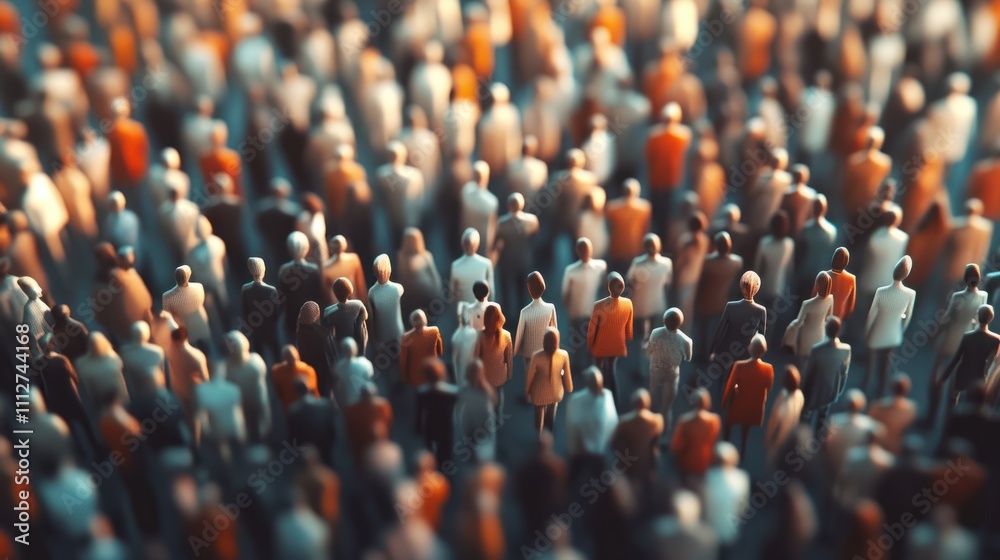 Obraz premium Customer relationship management CRM Population sampling for business research concept Marketing goals customer care services market segmentation big data discovery Target group settin : Generative A