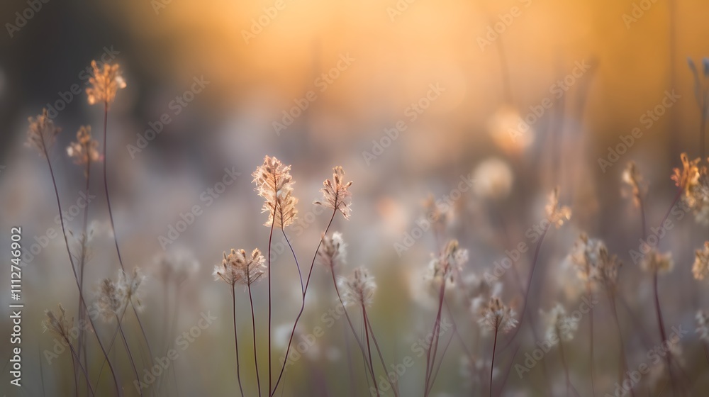 Golden Hour Meadow Flowers Soft Focus Light Golden Hour Meadow Flowers Soft Focus Light