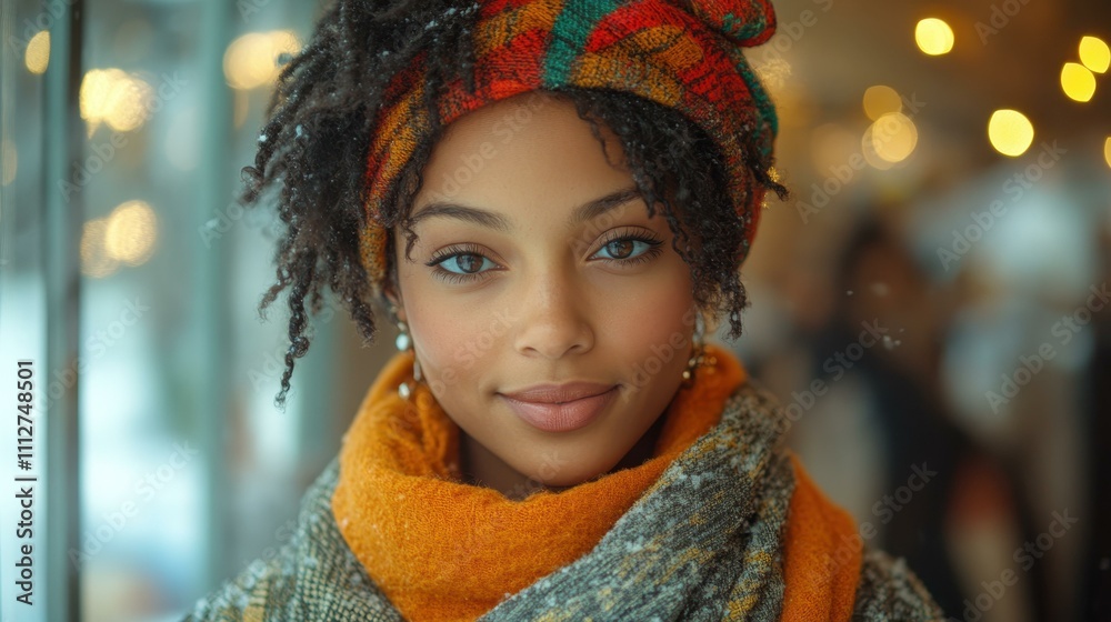 Image of adorable woman carefully inspects each seam and feels the fabric's texture positioned in front of the fitting room mirror Image of adorable woman carefully inspects each seam and feels the fabric's texture positioned in front of the fitting room mirror