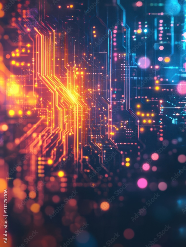 Abstract glowing circuit AI hologram with dna on blurry background. AI and science concept. Double exposure Abstract glowing circuit AI hologram with dna on blurry background. AI and science concept. Double exposure