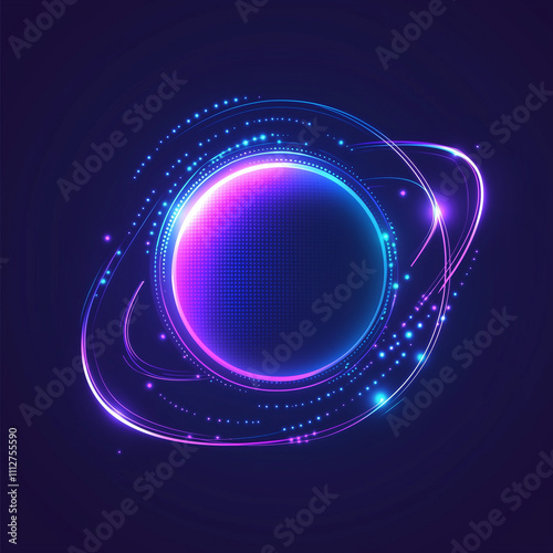 abstract background with glowing circles