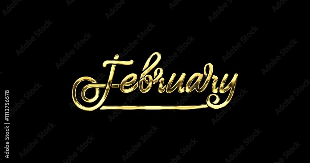 February Text Animation in 4 Clips of Different Colors and Textures. Beautiful Handwritten Calligraphy with Alpha Channel, Easy to Use in Any Video. Great for Seasonal Greetings and Creative Projects February Text Animation in 4 Clips of Different Colors and Textures. Beautiful Handwritten Calligraphy with Alpha Channel, Easy to Use in Any Video. Great for Seasonal Greetings and Creative Projects