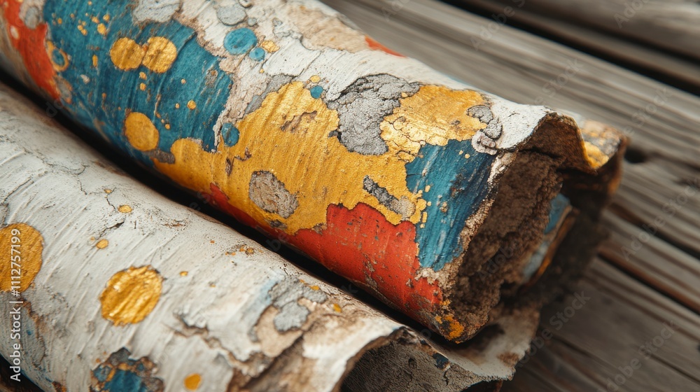 Multi-Colored Aged Wood Grain Patterns: A Detailed Artistic Design Multi-Colored Aged Wood Grain Patterns: A Detailed Artistic Design