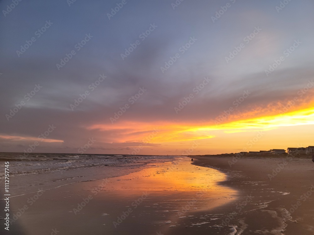 sunset on the beach