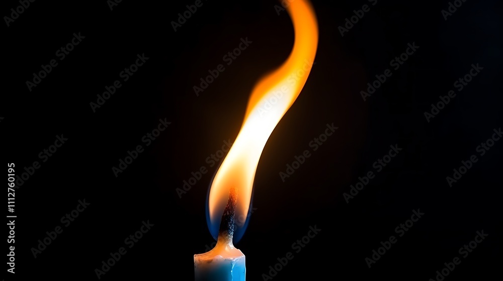 A Single Candle Flame Dancing In The Dark A Single Candle Flame Dancing In The Dark