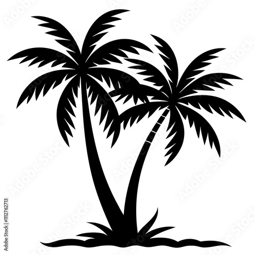 silhouette of palm tree