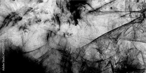 Abstract realistic fog or mist isolated cloud White cumulus clouds smoky illustration sky with puffy. Monochrome black and white ink effect watercolor. Smeared gray aquarelle painted paper textured.