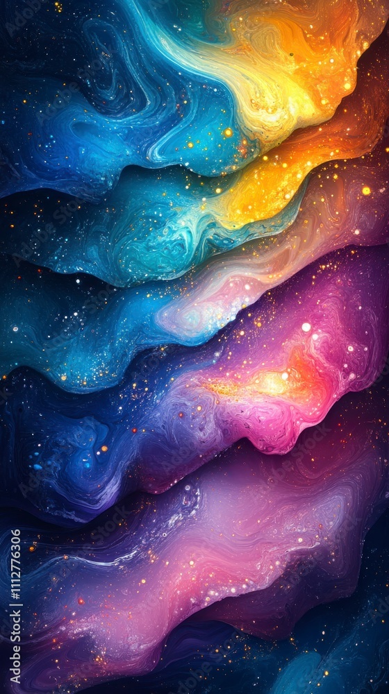 Fototapeta premium Abstract Cosmic Galaxy: A Stunning Visual Representation of the Universe