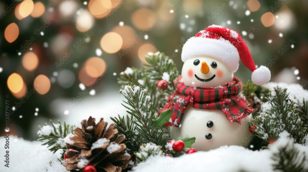 Simple Christmas decor with space for a message or logo Simple Christmas decor with space for a message or logo
