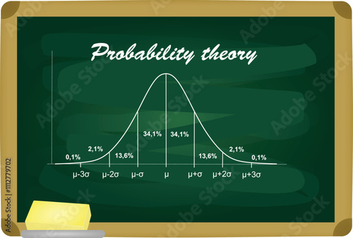 Theory of probability graph. vector