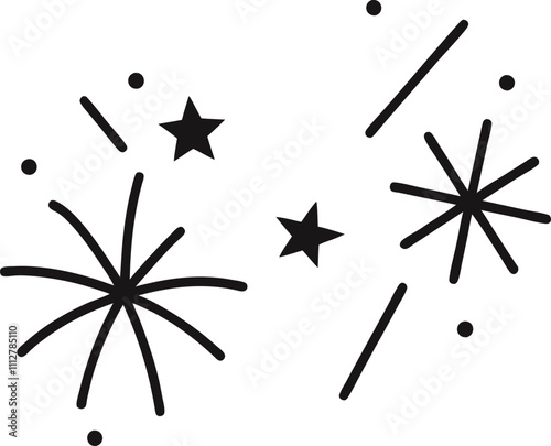 A simple firework vector on white background.