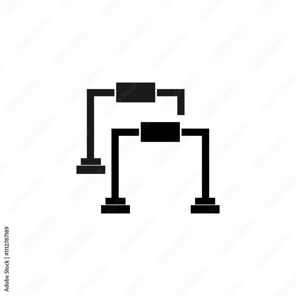 Fitness push up bars vector icon isolated on white background. Fitness push up bars vector icon isolated on white background.